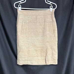 Ann Taylor Beige Pencil Skirt